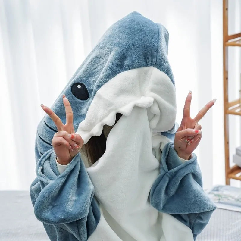 Shark Onesie Blanket For Adults