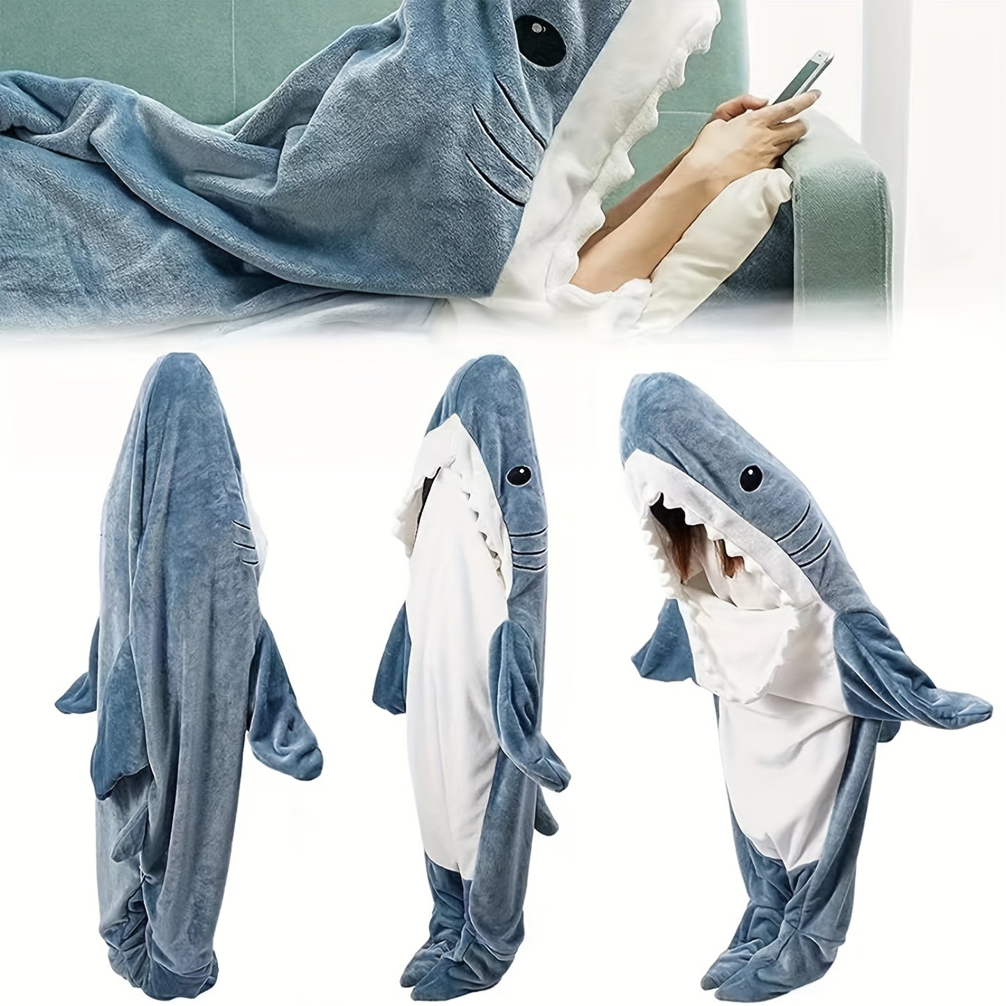 Shark Onesie Blanket For Adults